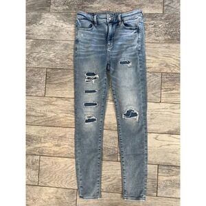 American Eagle Jeggings size 4R 4 Regular Super Hi-Rise Jeans‎ Denim Jegging